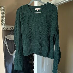 Love Tree Deep Green Crew Neck Sweater